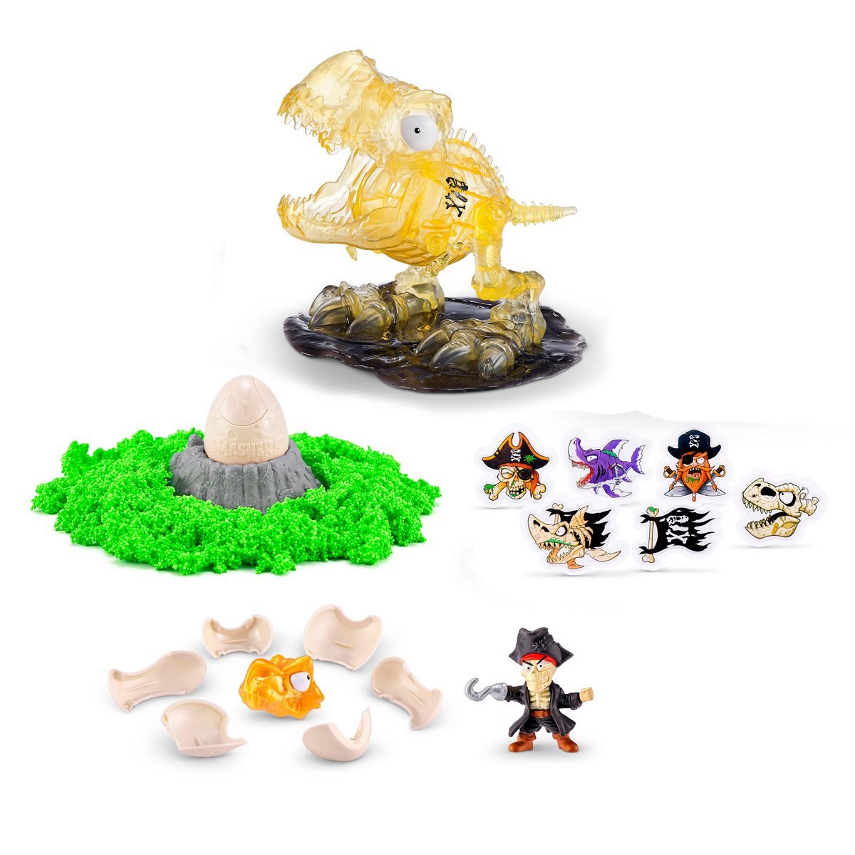 Calavera Gigante Smashers Dino Island Zuru - Negro